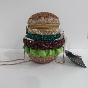 Viral Beaded Hamburger Crossbody Bag